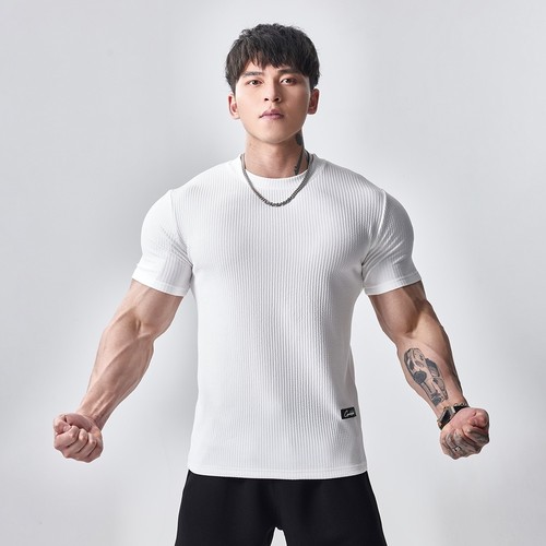 GYMDOG短袖弹力男涤纶半紧身T恤