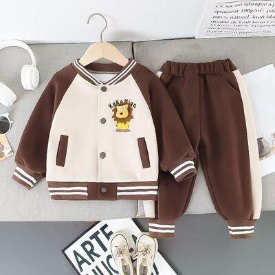 卡通纯棉两件套春秋季帅气