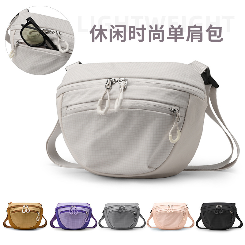 户外骑行运动斜挎包女轻便休闲大容量单肩包高级感简约女士斜挎包