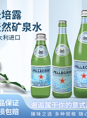 S.pellegrino圣培露气泡水500ml*24意大利进口苏打水充气矿泉水