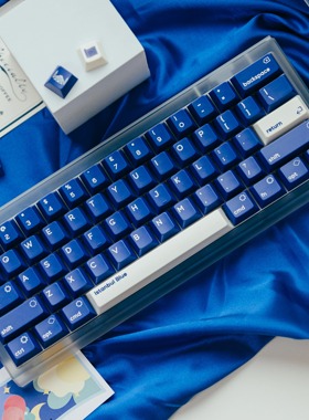 LeleLab伊斯坦布尔蓝键帽优雅异域办公游戏各类磁轴键盘适用