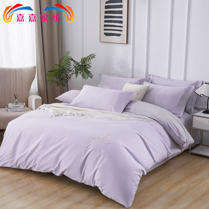 山东魏桥嘉嘉家纺棉磨毛被套亲肤柔软50*40支空气超柔被套
