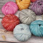 FILOFILU油画秋冬羊毛线手编喷染花式 纱棒针中粗围巾毛衣外套线