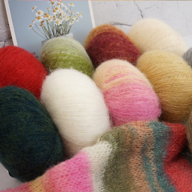 编格尔新品马海毛小亮丝编织线