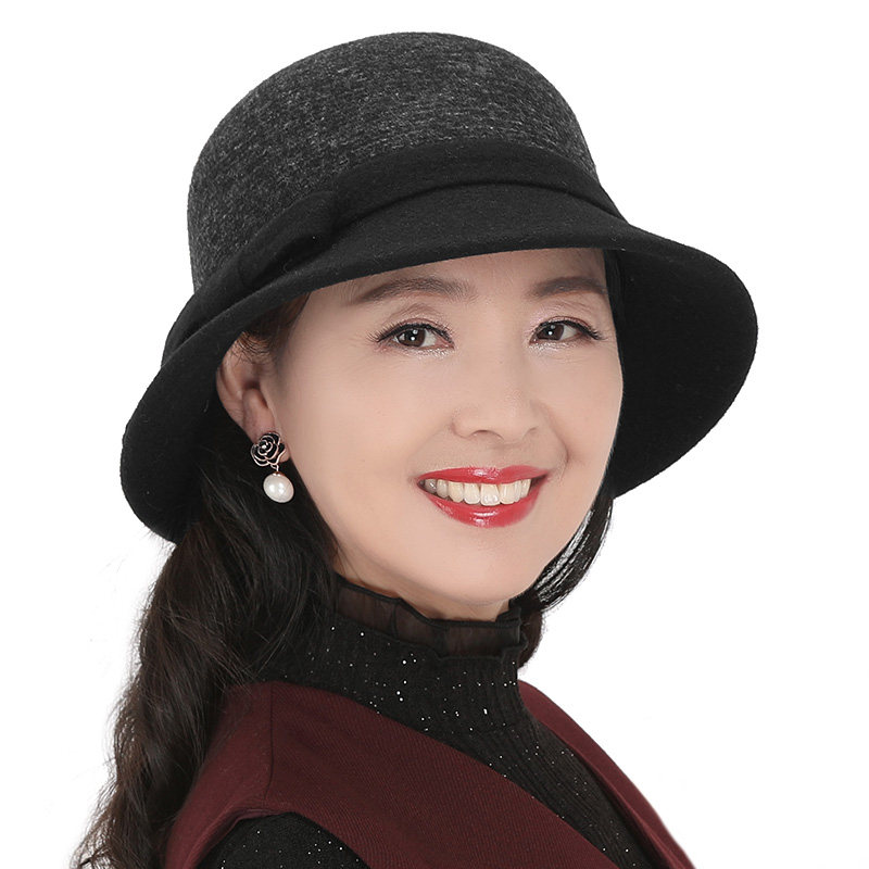 妈妈帽子女冬中老年人秋冬渔夫帽老人奶奶帽中年韩版保暖百搭优雅