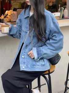 法式小香风牛仔外套女2023早秋新款小个子港风气质百搭夹克上衣女