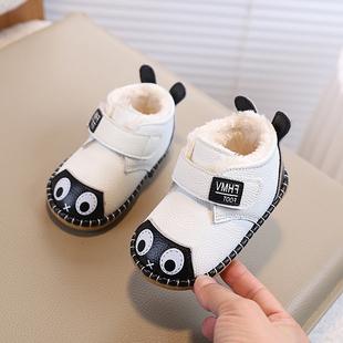 子学步鞋 男童防滑软底1一3岁女加厚靴子婴儿鞋 雪地靴 宝宝棉鞋 冬季