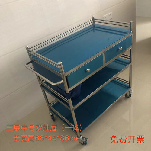包邮医院不锈钢手术牙科推车
