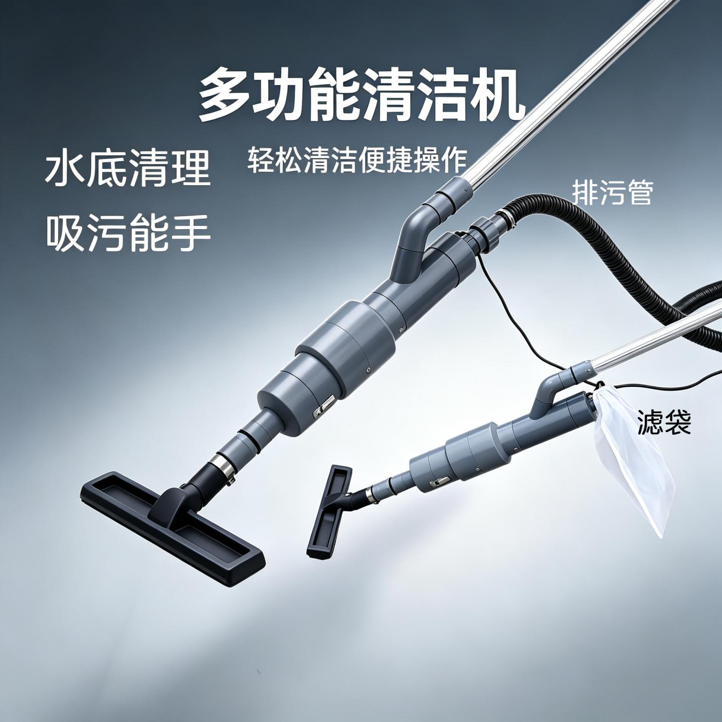 康卿鱼缸水底吸污清洁鱼池吸污机