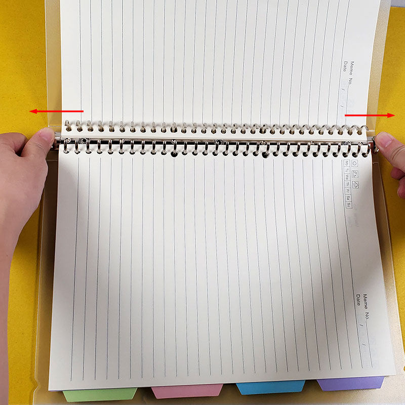 바인더|루스리프 코어 A4|B5|A5 분리형 노트북 스테인레스 스틸 금속 링 코일|루스리프 종이 리필 용지 메모장 노트 루스리프 내부 코어 쉘 제품