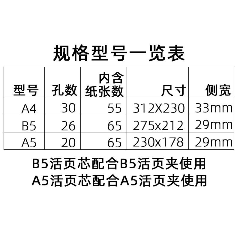 바인더|루스리프 코어 A4|B5|A5 분리형 노트북 스테인레스 스틸 금속 링 코일|루스리프 종이 리필 용지 메모장 노트 루스리프 내부 코어 쉘 제품