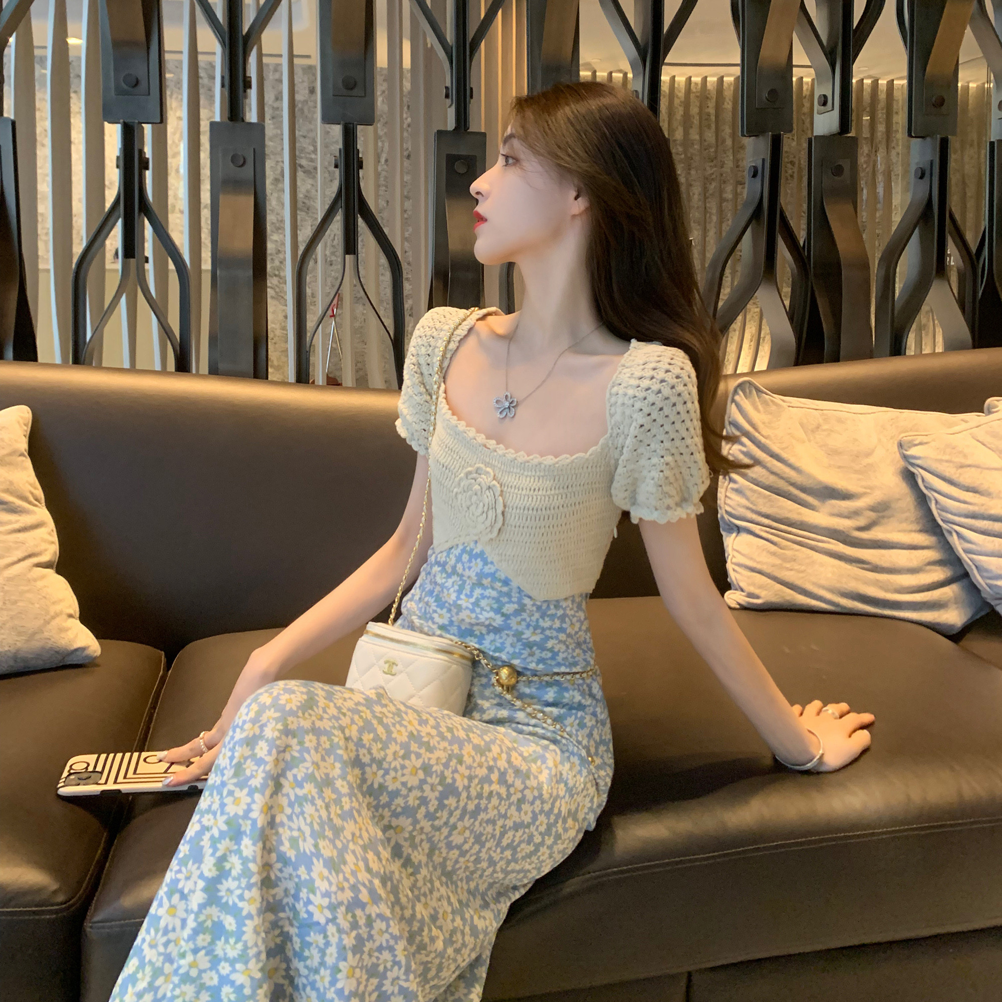 法式名媛小众复古连衣裙女