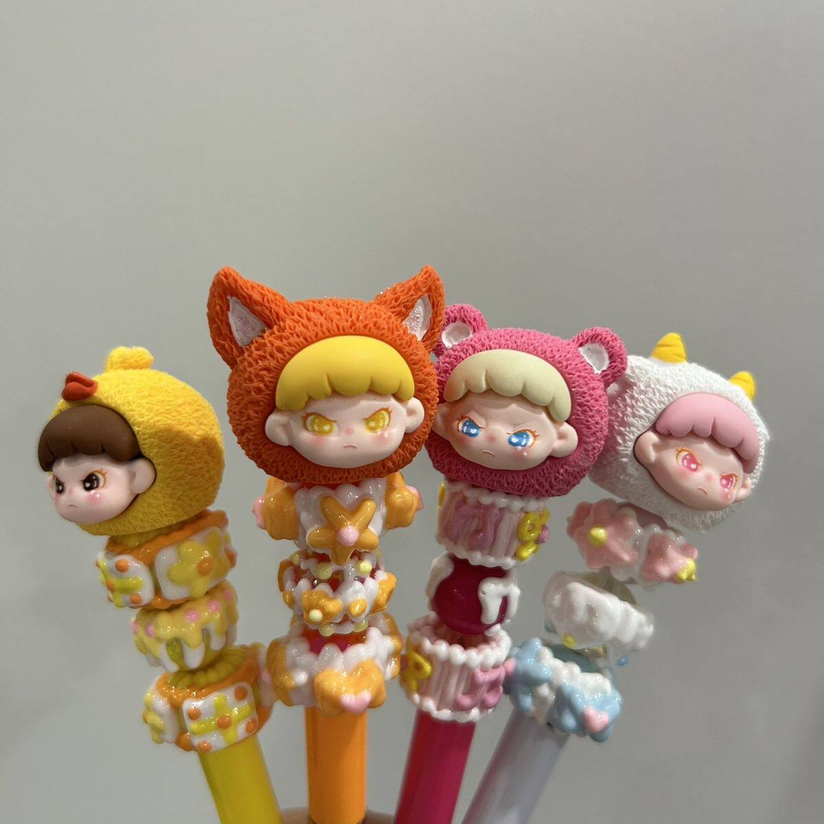 新款2026网红卡通diy手绘笔圆珠笔DIY串珠新年礼物励志创意萌笔