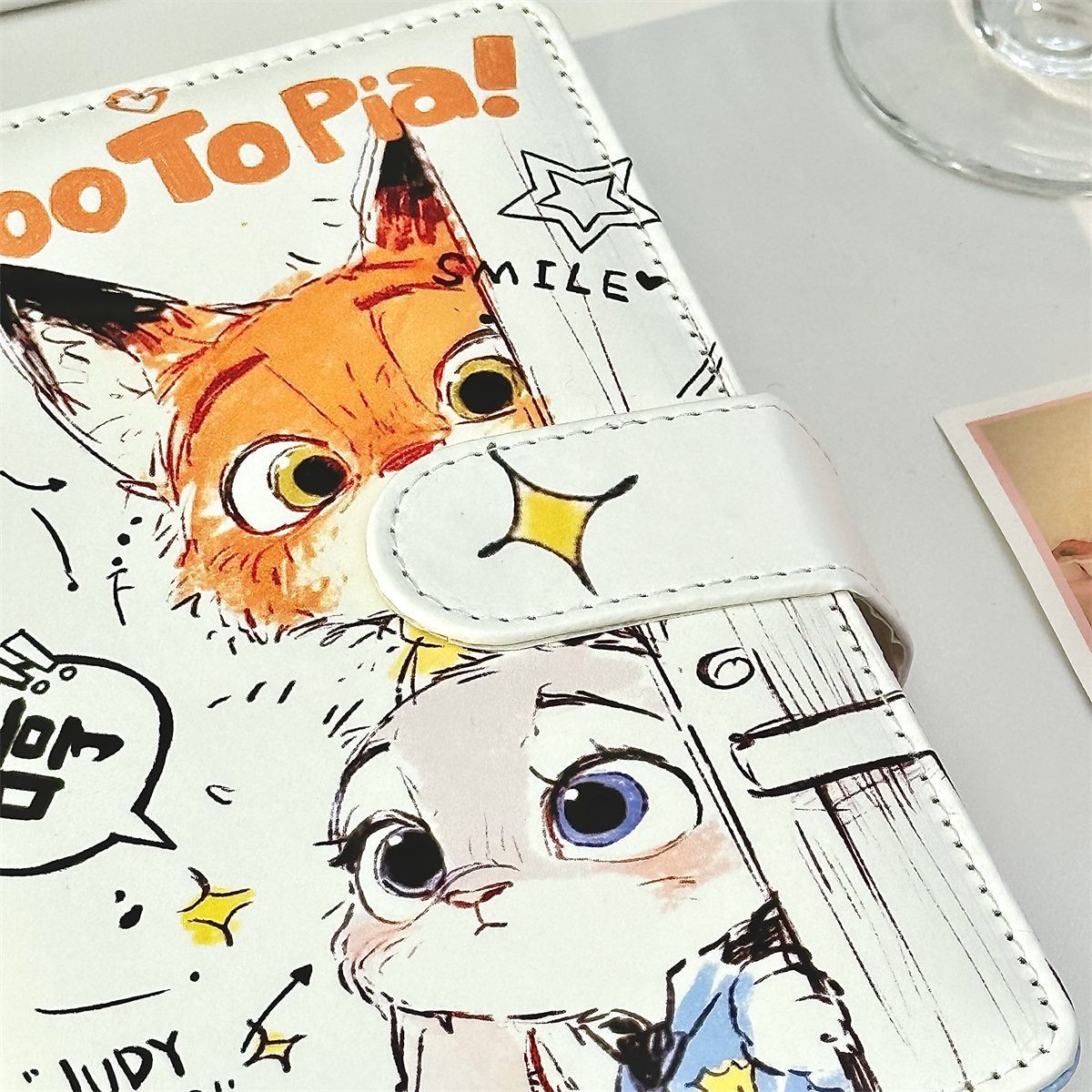 疯狂动物城PU软皮A6活页记事本