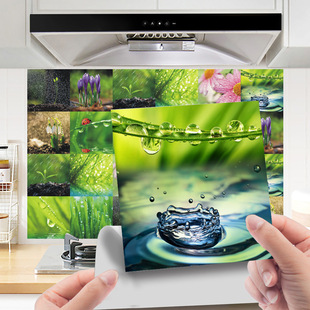 花朵水滴仿瓷砖贴花砖楼梯踢脚线厨房浴室墙面美化装饰墙贴纸防水