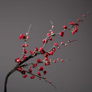 单支长枝傲骨仿真梅花腊梅假花家居室内装饰大支落地插花婚庆花艺