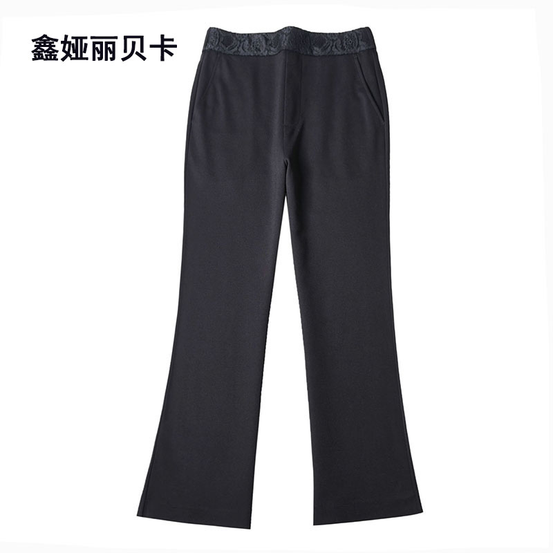 故高腰通勤小微喇九分裤女裤