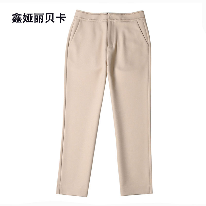 高腰OL鑫娅丽贝卡九分裤烟管裤