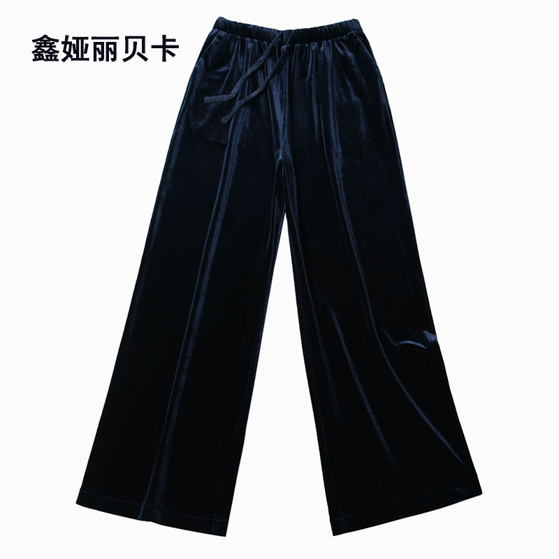高腰简约鑫娅丽贝卡阔腿裤长裤
