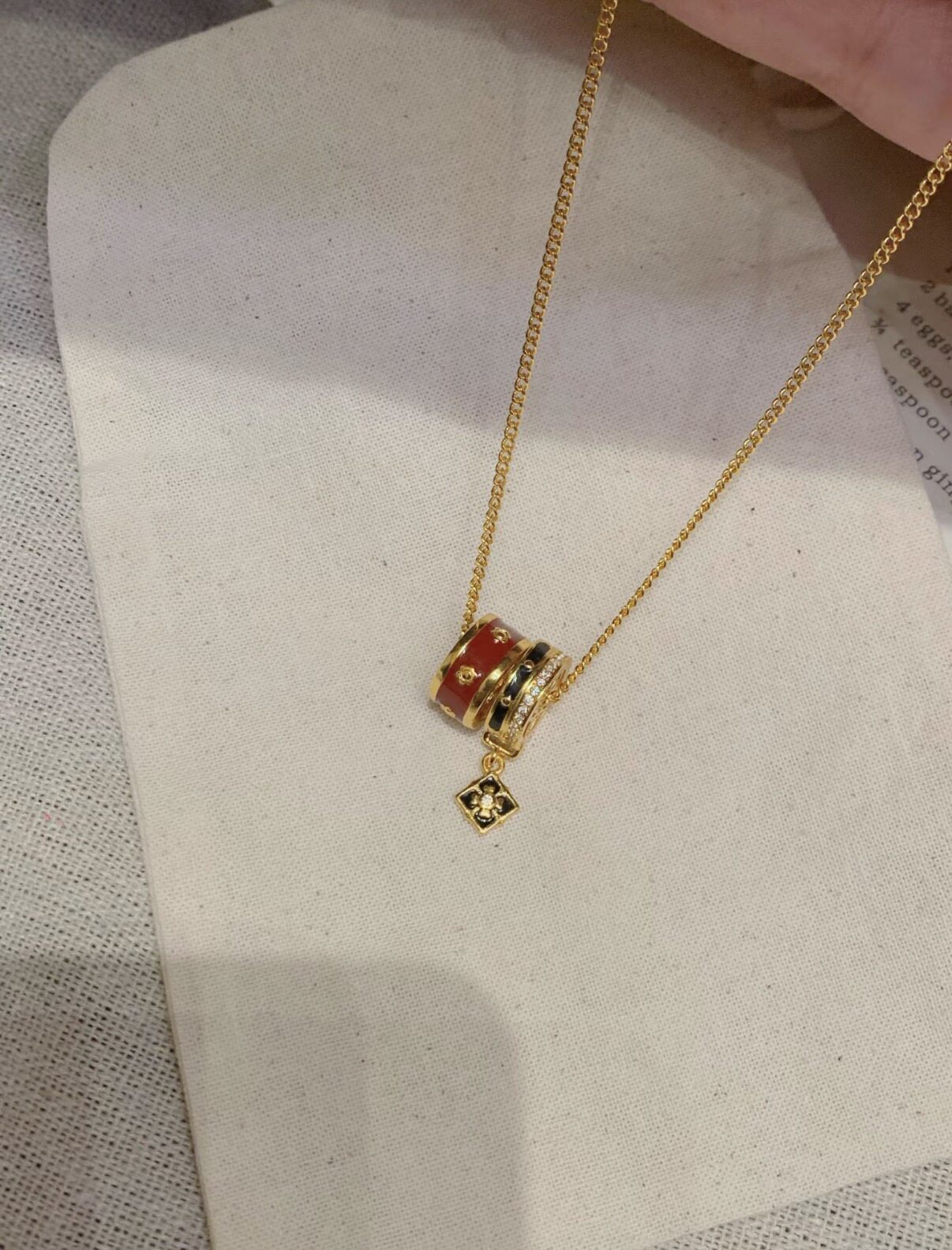 金店同款沙金万相系列宝相花四叶项链