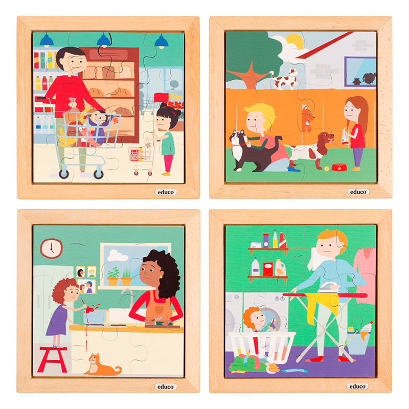 宝宝日常生活拼图大块易抓握