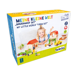beleduc我的小世界农场城市套 儿童创意建造场景扮演玩具 2岁以上