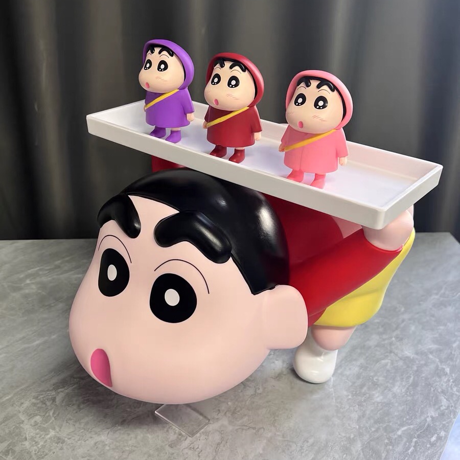 小号蜡笔小新雨衣摆件可爱Q版