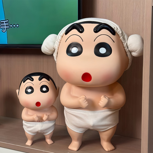 洗澡蜡笔小新手办可爱礼物