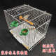 遛鸟户外旅行便携笼小鹦鹉鸟笼洗澡运输发货钢丝镀锌笼虎皮珍珠笼