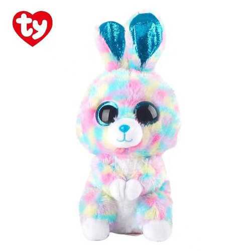【正版授权】美国Ty彩色小兔子毛绒玩具安抚玩偶可爱公仔摆件礼物