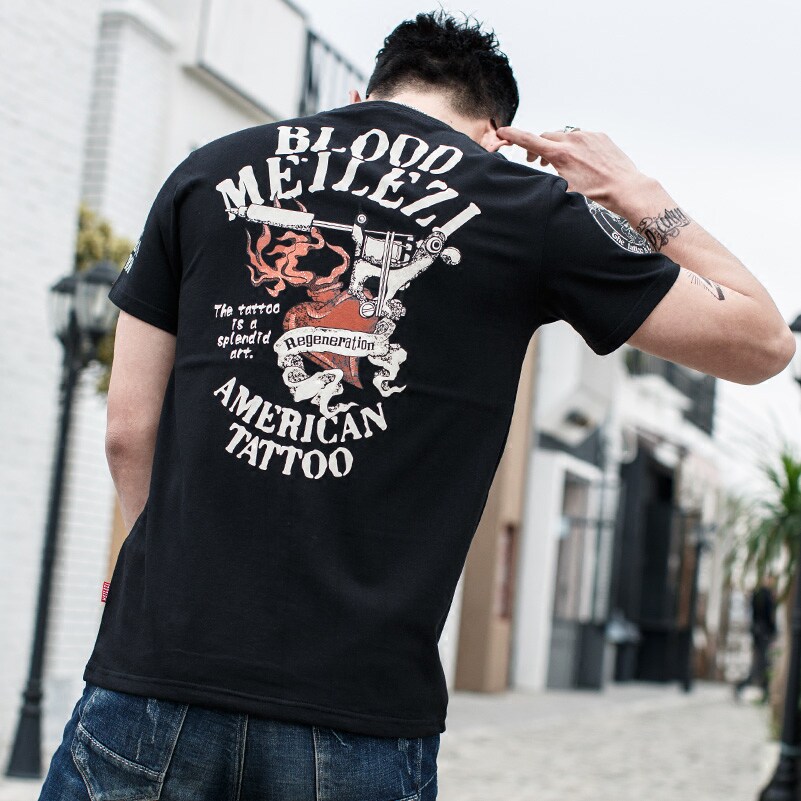 纯棉短袖t恤男士潮牌宽松2020夏季骷髅印花个性潮流港风大码半袖在类目 男装, T恤中 - 来自Buy2taobao.com提供专业的淘宝代购服务