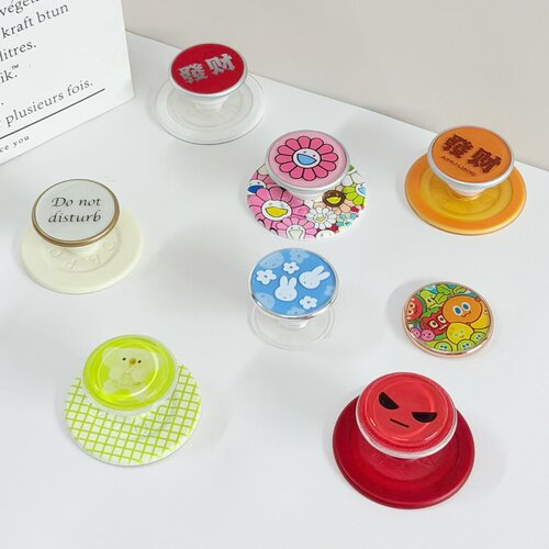 太阳花KT 泡泡骚通用手机磁吸支架 可伸缩气囊啪嗒适配popsockets