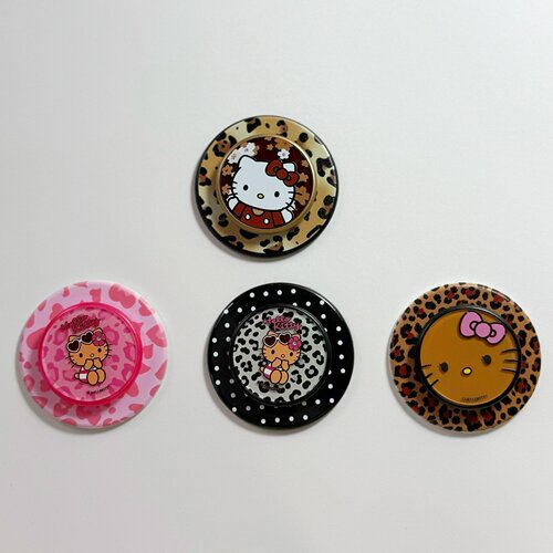 石英kitty泡泡骚通用手机磁吸支架 可伸缩气囊啪嗒适配popsockets