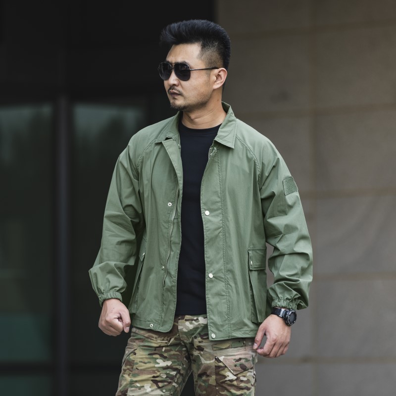 春夏执政官战术夹克男士轻薄防水弹力宽松户外多口袋军迷外套风衣