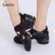 法国三沙广场舞鞋 现代舞鞋 女 Sansha 真皮跳舞鞋 牛透气凉鞋 跳操鞋
