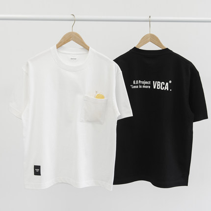 夏季重磅265g原创全棉简约口袋织唛字母日系落肩宽松短袖T恤潮男