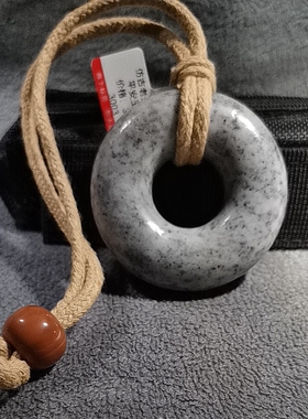 新疆和田玉籽料艾德莱斯仿古老光古韵平安玉环55-17×17mm3003