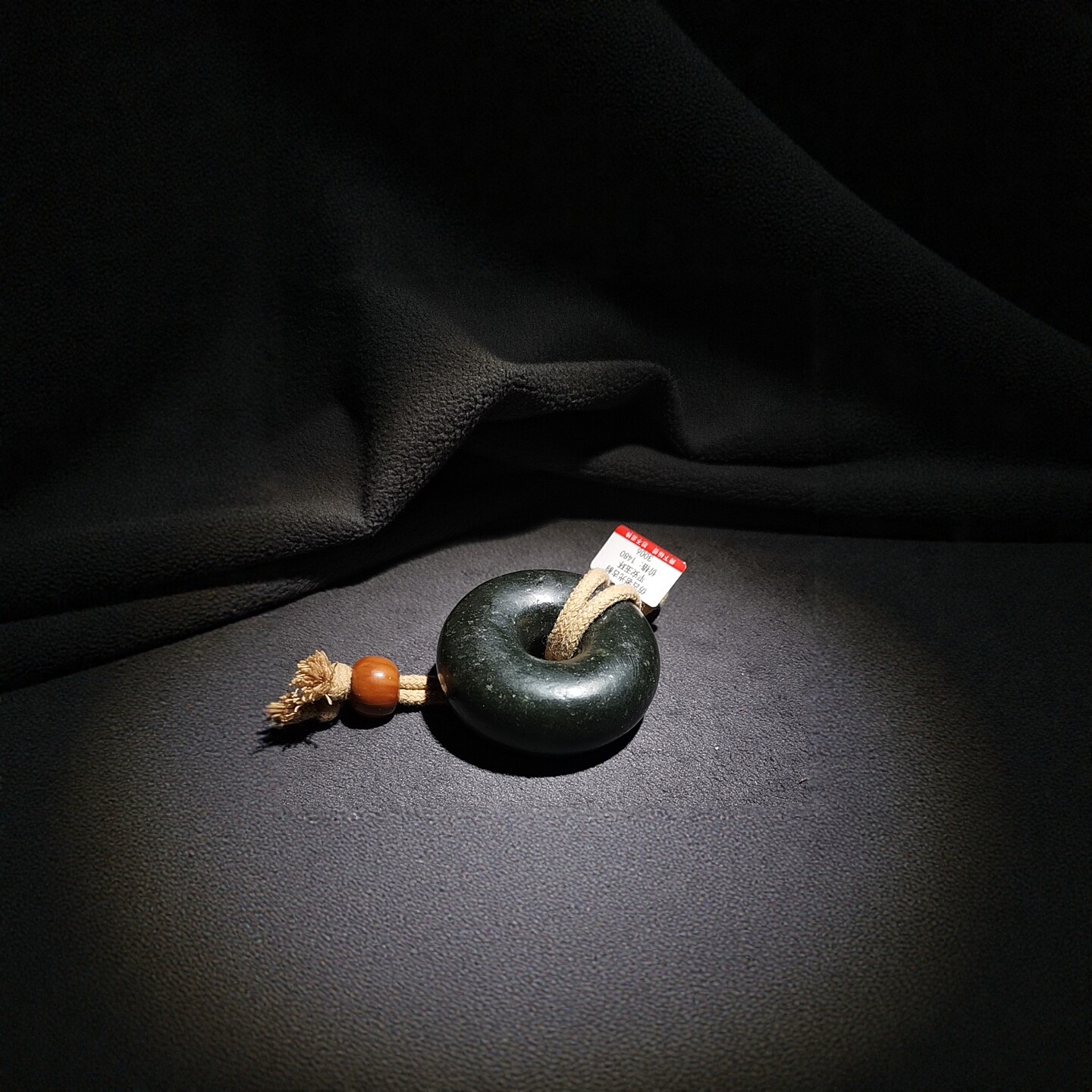 新疆和田玉籽料黑青玉仿古老光古韵平安玉环57.8-23×23mm3006