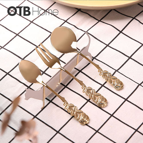 创意不锈钢勺子搅拌勺家用西餐勺