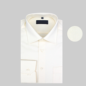 商务正装 纯色长袖 衬衫 品牌经典 男士 绅士职业免烫宽松厚黄色衬衣