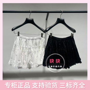 欧时力国内代购2026春新款代购牛仔高腰女A字百褶短裙1MY1075440