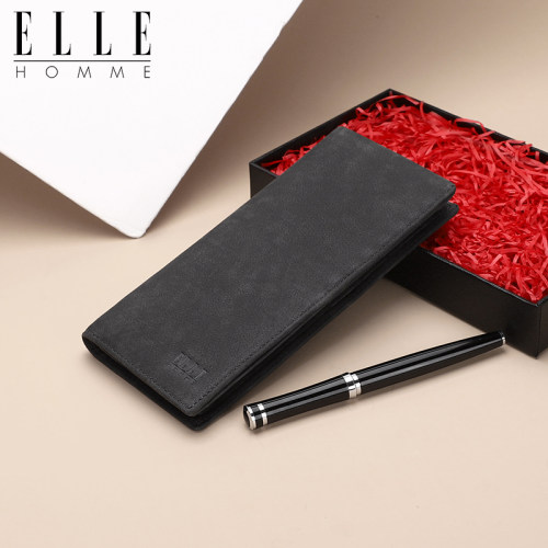 ELLEHOMME真皮长款复古钱包