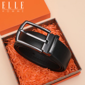 裤 ELLE 针扣皮带轻奢品牌年轻人正装 真皮时尚 带 HOMME牛皮腰带男款