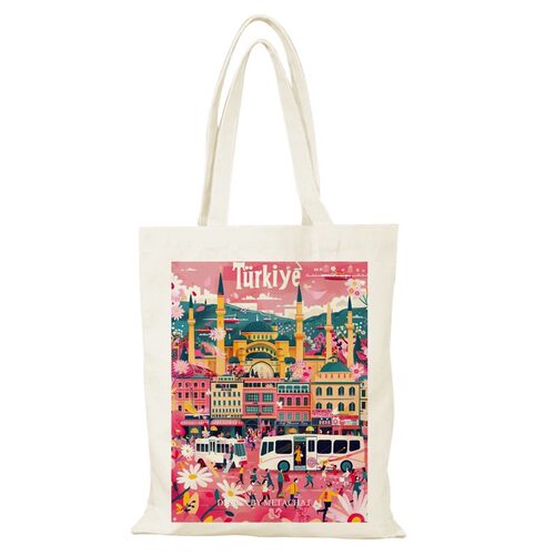 土耳其文创帆布包Istanbul City帆布袋定制大容量环保时尚购物袋