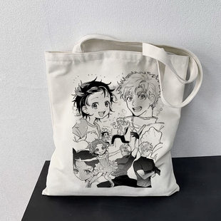 动漫金牌得主周边帆布包卡通明浦路司结束祈手提袋外出购物单肩包