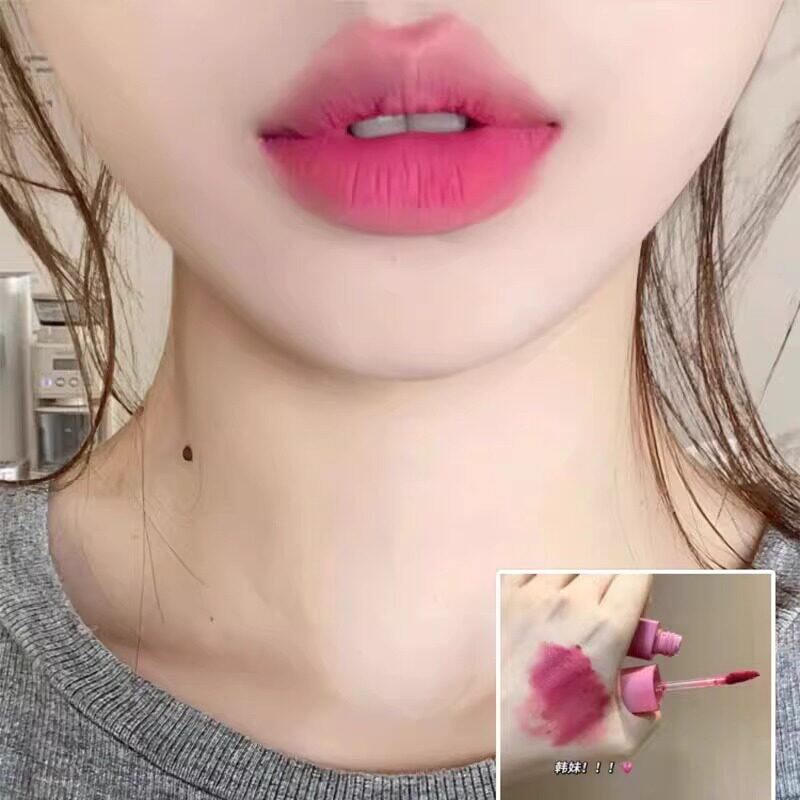 冷感韩妹色！橄榄皮丝绒唇釉哑光唇泥显白不挑皮韩系口红女团