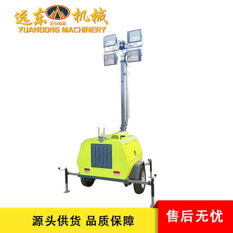 手推移动车灯 汽油发电机组9米 可升降式LED应急抢险施工灯塔