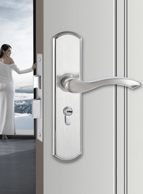 免改孔不锈钢房门锁卧室门锁室内门锁具家用房间门锁通用型室内门