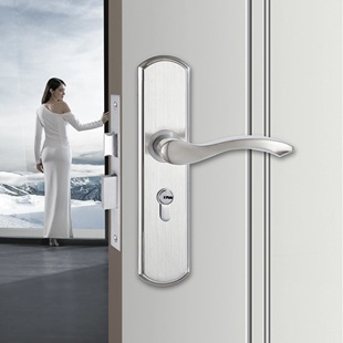 免改孔不锈钢房门锁卧室门锁室内门锁具家用房间门锁通用型室内门