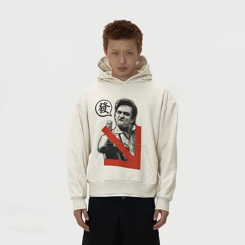 EK我大发印花情侣连帽卫衣